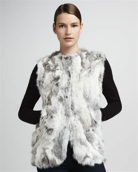 fur rabbit vest